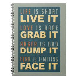 Bärbar bärbar dator med Motivational Life Adapter Anteckningsbok