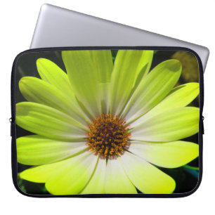 Bärbar bärbar Gult med fluorescerande Daisy i Afri Laptop Fodral