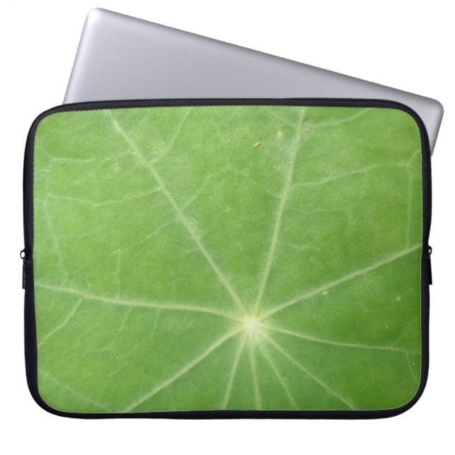 Bärbar behållare för Nasturtium Löv Laptop Sleeve (Framsidan)