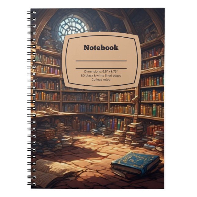 Bärbar Bibliotek-dator - Bok Älskare Journal Anteckningsbok (Framsidan)