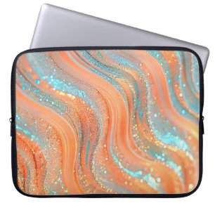 Bärbar Blått och Orange Galaxy Design Bärbar Bärba Laptop Fodral