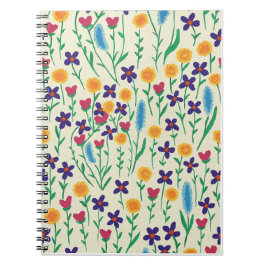 Bärbar Blommigt med Färgad-vattenfärg/Journal Anteckningsbok