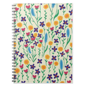 Bärbar Blommigt med Färgad-vattenfärg/Journal Anteckningsbok