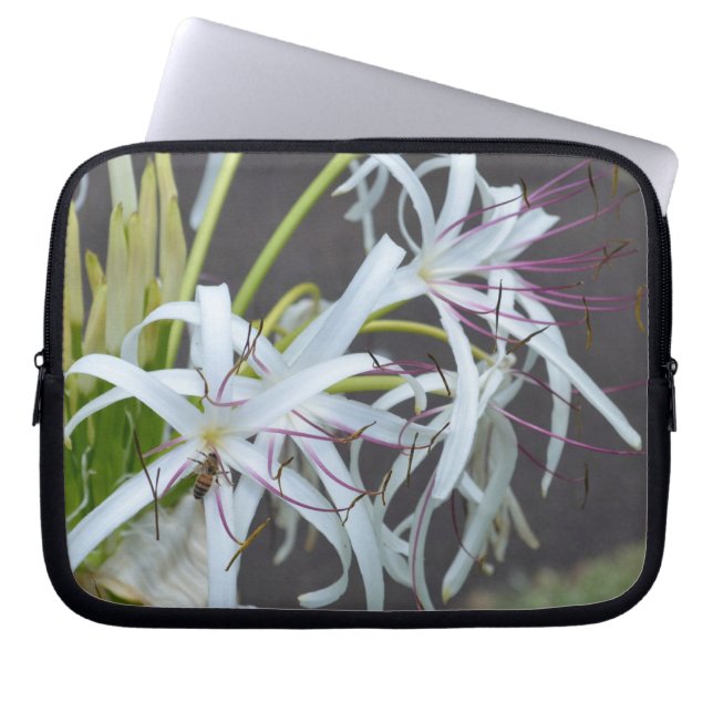 Bärbar blommigt-parfym laptop sleeve (Framsidan)