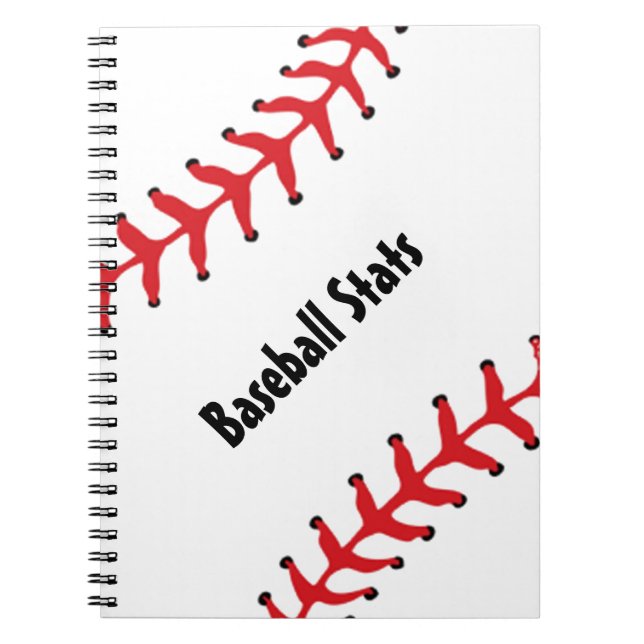 Bärbar Bound-dator med Baseball Spiral Anteckningsbok (Framsidan)