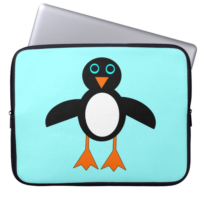 Bärbar Cute Penguin-dator Laptop Fodral (Framsidan)