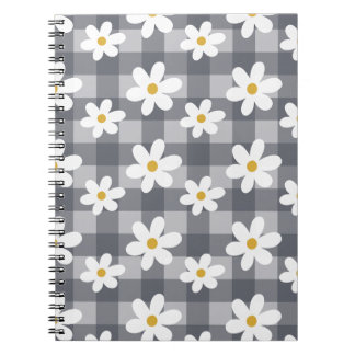 Bärbar daisy Days - Black Gingham Anteckningsbok