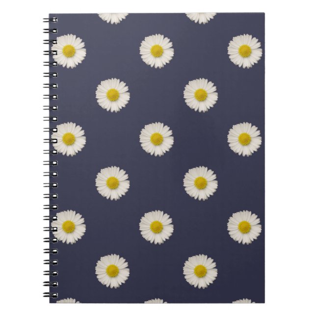 Bärbar daisy Flower Mönster Anteckningsbok (Framsidan)
