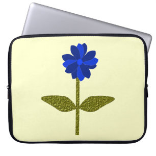 Bärbar daisy Havsblå dator Laptop Sleeve