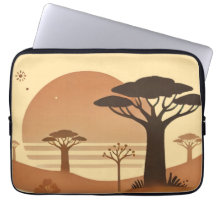 🌅 bärbar dator Fodral - African Sunset Elegance �