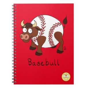 Bärbar dator för Basebull Funny Baseball Bull Anteckningsbok
