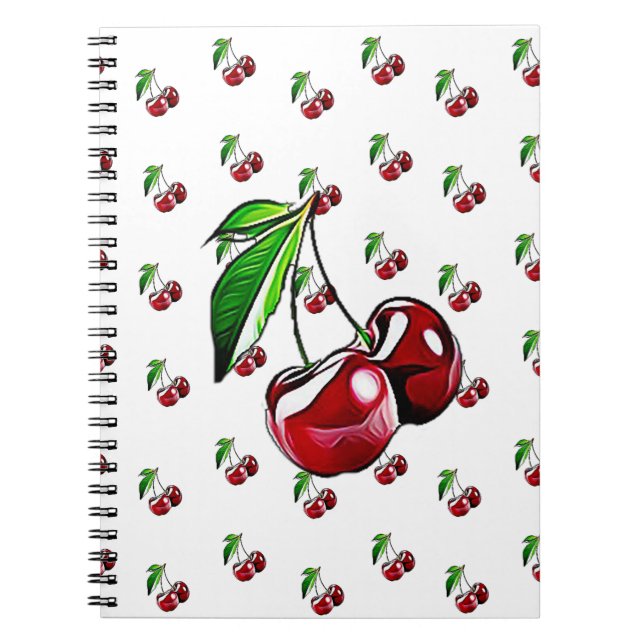 Bärbar dator för Cute Retro Stil Cherry Anteckningsbok (Framsidan)