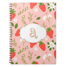 Bärbar dator för Cute Strawberry Mönster Spiral