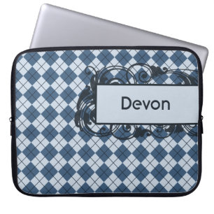 Bärbar dator för den blåttArgyle personligen Laptop Sleeve