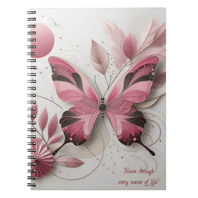 bärbar dator för tema för fjäril anteckningsbok (Framsidan)