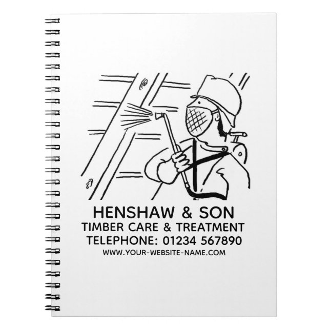 Bärbar dator för timmervård och timmerbehandling anteckningsbok (Framsidan)