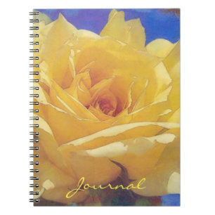 Bärbar dator Gul ros Flower Journal Anteckningsbok