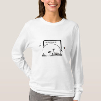 Bärbar dator - hölje (blå punkt) t-shirt