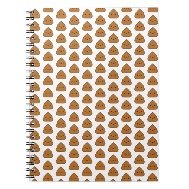 Bärbar dator i Cute Poop Mönster Spiral Anteckningsbok Med Spiral (Framsidan)