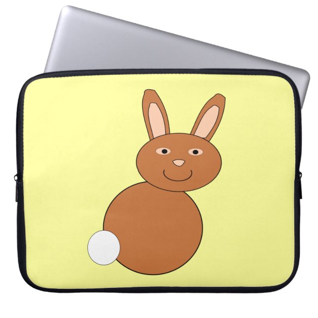 Bärbar dator i glad påsk Bunny Laptop Fodral (Framsidan)