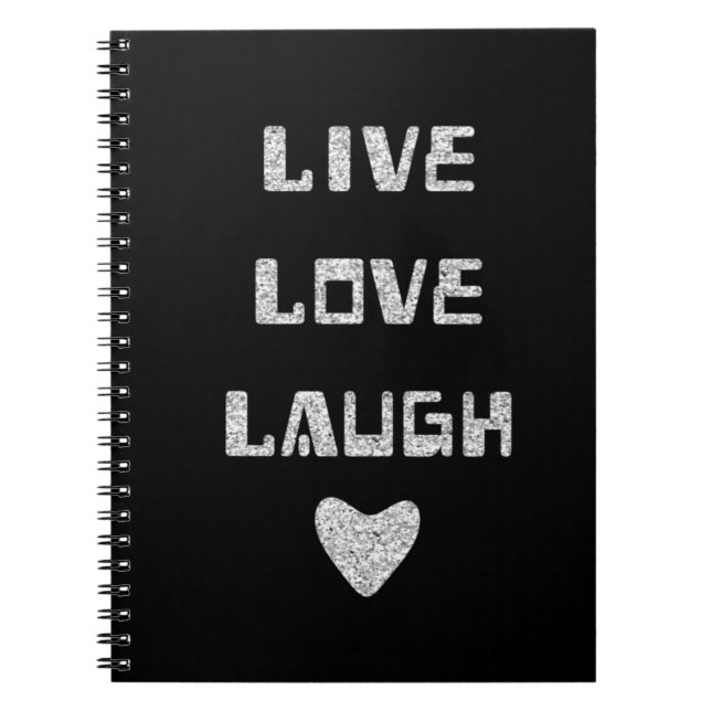 Bärbar dator - Live Kärlek Laugh Anteckningsbok (Framsidan)