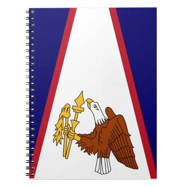 Bärbar dator med amerikanska Samoas Flagga Anteckningsbok (Framsidan)