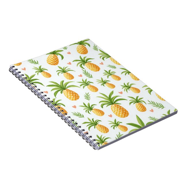 bärbar dator med ananas mönster-design anteckningsbok (Högra Sidan)