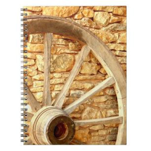 Bärbar dator med Cart Wheel-foto Anteckningsbok Med Spiral