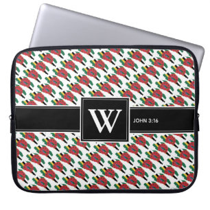 Bärbar dator med Christian Scripture Monogram Laptop Fodral