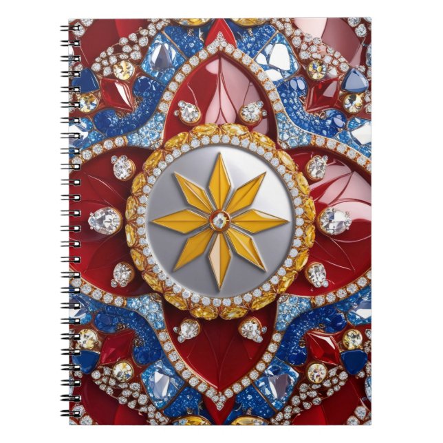 Bärbar dator med colombiansk Färg Abstract Design Anteckningsbok (Framsidan)