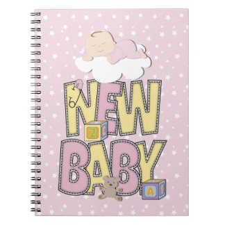 Bärbar dator med Cute Nyfödd bebis Girl iPad Anteckningsbok