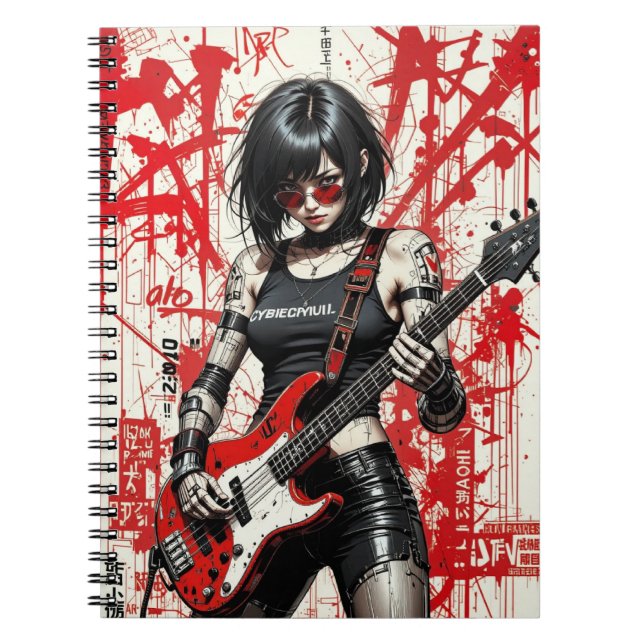 Bärbar dator med CyberBass Rebelling spiral Anteckningsbok (Framsidan)