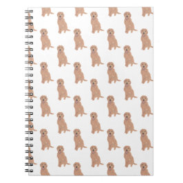 Bärbar dator med doodle II (Apricot Golden Red) Anteckningsbok