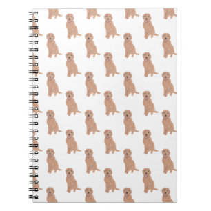 Bärbar dator med doodle II (Apricot Golden Red) Anteckningsbok