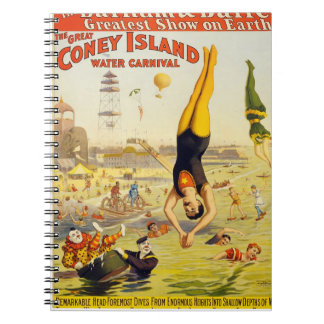 Bärbar dator med färgstark Coney I. Carnival poste Anteckningsbok