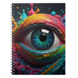Bärbar dator med färgstark Öga-design Anteckningsbok