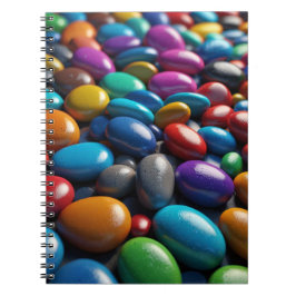 Bärbar dator med färgstark vibrant- och pebbeldesi anteckningsbok