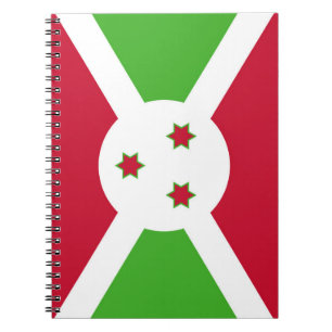 Bärbar dator med Flagga av Burundi Anteckningsbok