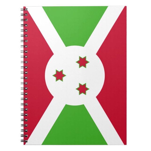 Bärbar dator med Flagga av Burundi Anteckningsbok (Framsidan)