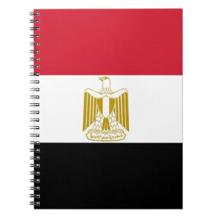 Bärbar dator med Flagga av Egypten Anteckningsbok Med Spiral