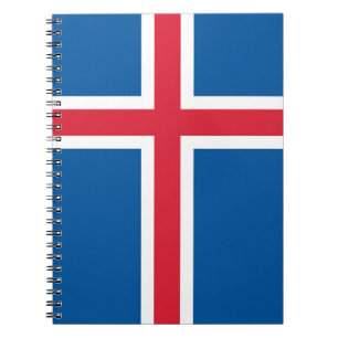 Bärbar dator med Flagga av Island Anteckningsbok