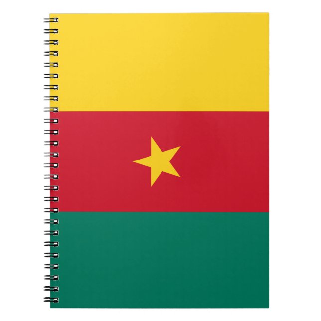 Bärbar dator med Flagga av Kamerun Anteckningsbok (Framsidan)