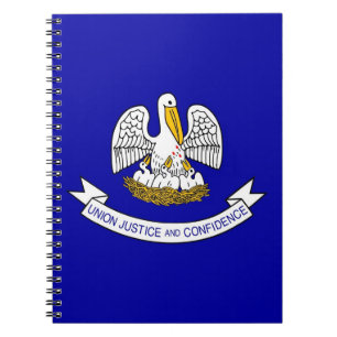 Bärbar dator med Flagga av Louisiana-tillstånd Anteckningsbok Med Spiral