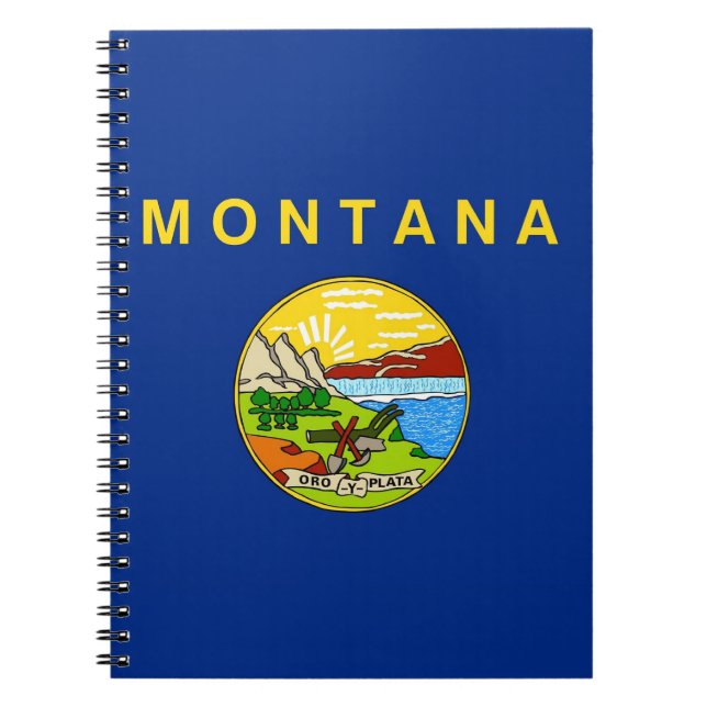 Bärbar dator med Flagga av Montana State Anteckningsbok (Framsidan)
