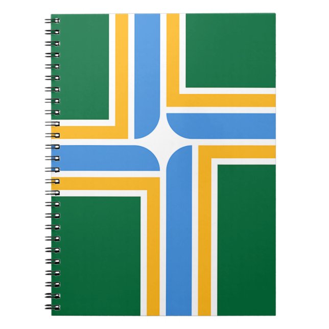 Bärbar dator med Flagga av Portland City Anteckningsbok (Framsidan)