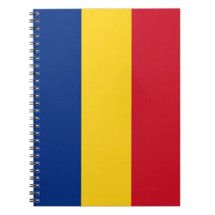 Bärbar dator med Flagga av Rumänien Anteckningsbok