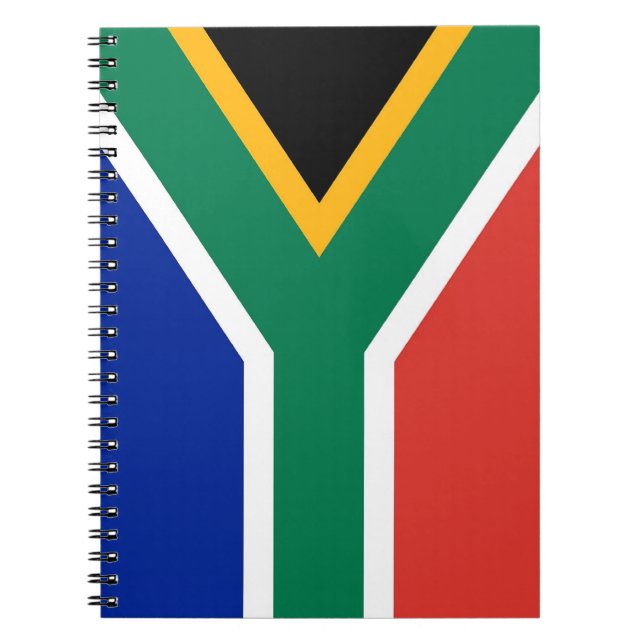 Bärbar dator med Flagga av sydlig Afrika Anteckningsbok Med Spiral (Framsidan)