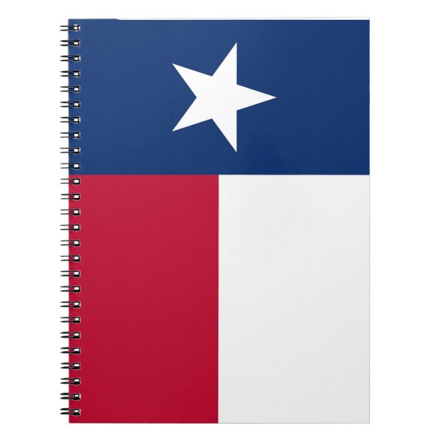 Bärbar dator med Flagga av Texas-stat Anteckningsbok Med Spiral (Framsidan)