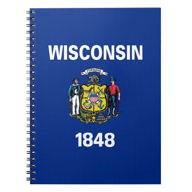 Bärbar dator med Flagga av Wisconsin-läge Anteckningsbok (Framsidan)
