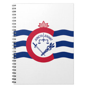 Bärbar dator med Flagga Cincinnati City Anteckningsbok